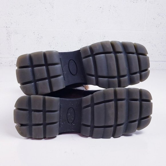 Blondo Boots Brown Leather Fur Trim Square Toe Mid-Calf Boots Womens 8.5 - Picture 7 of 8